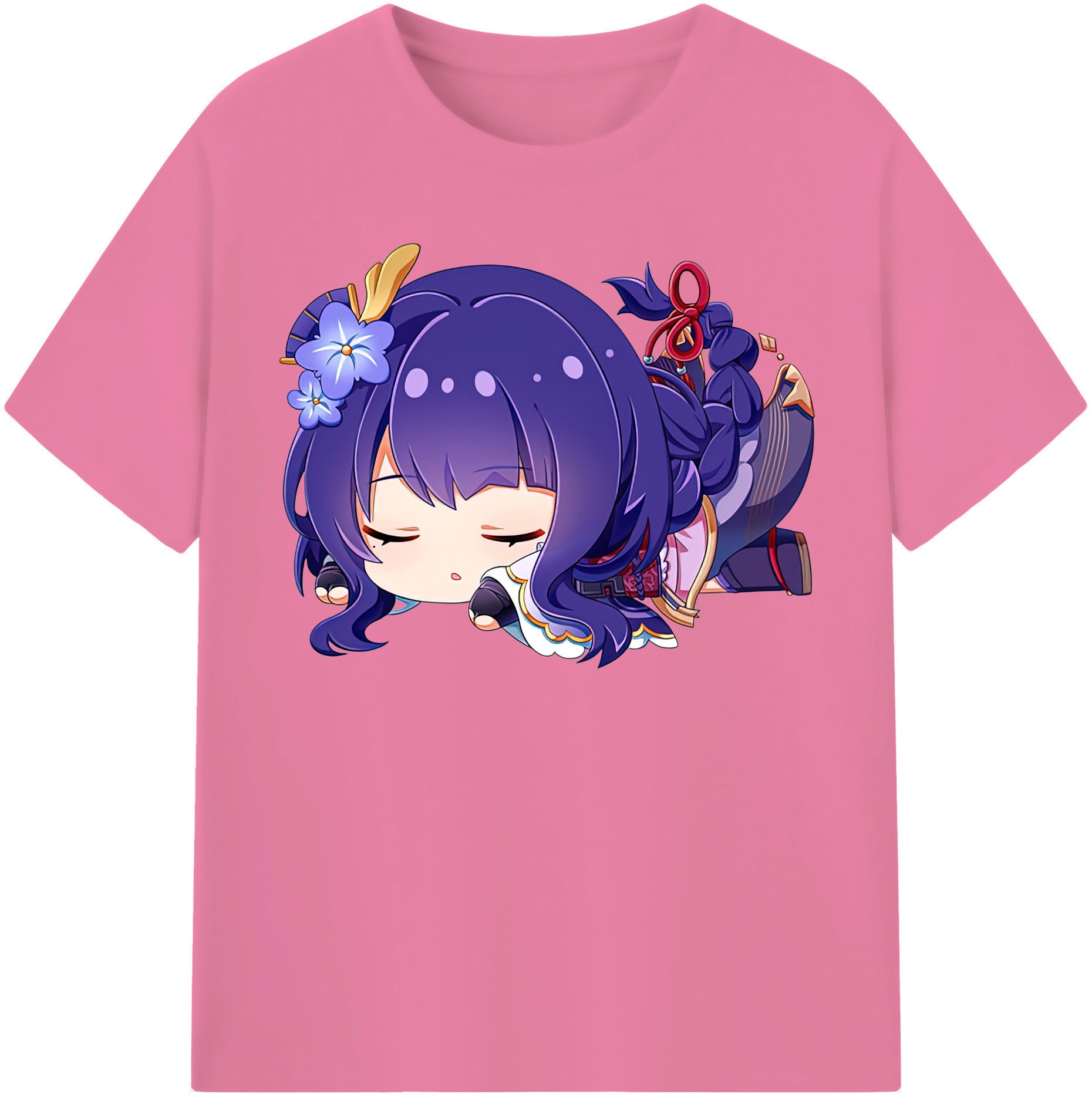 げんし神 雷電将軍 らいでんしょうぐん genshin Raiden Shogun 綿100％半袖Tシャツ（フロントプリント）